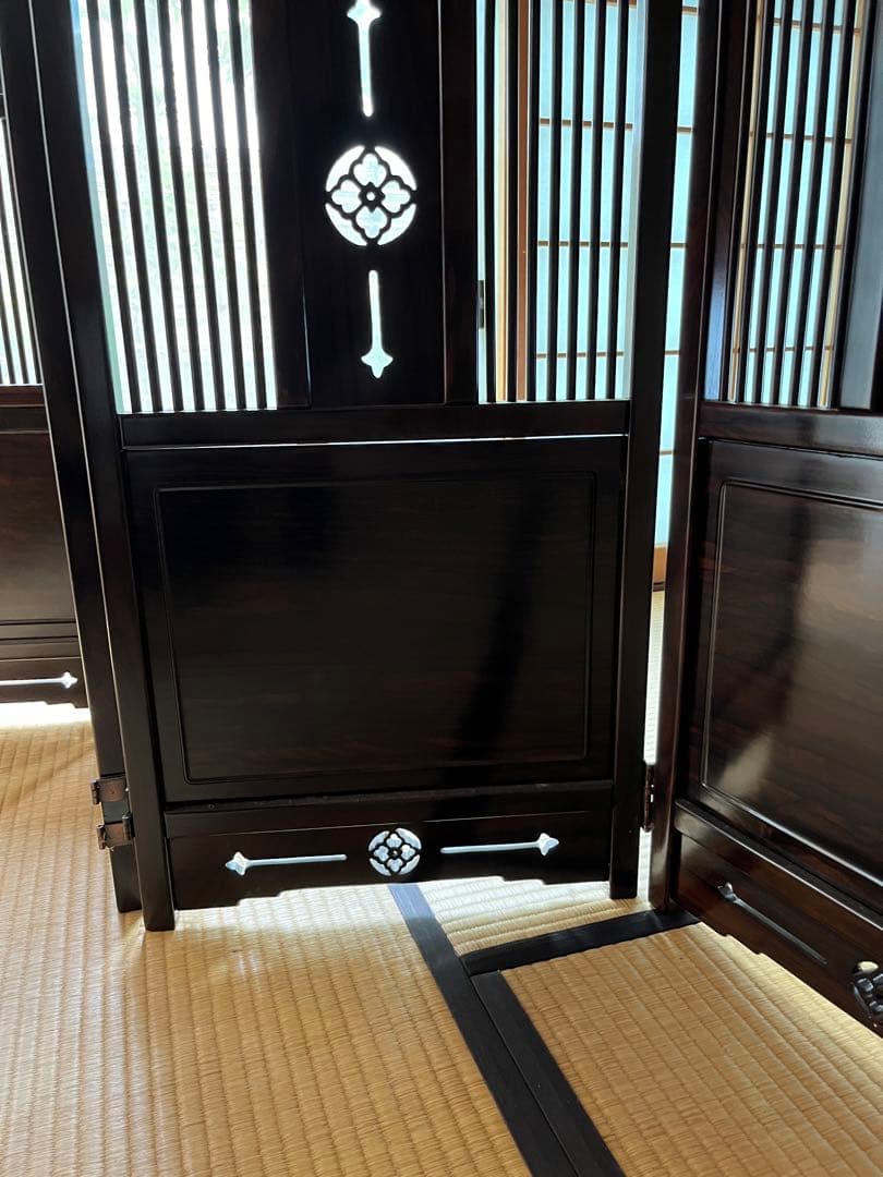 ⭐︎希少⭐︎ 黒柿　衝立　入手困難品