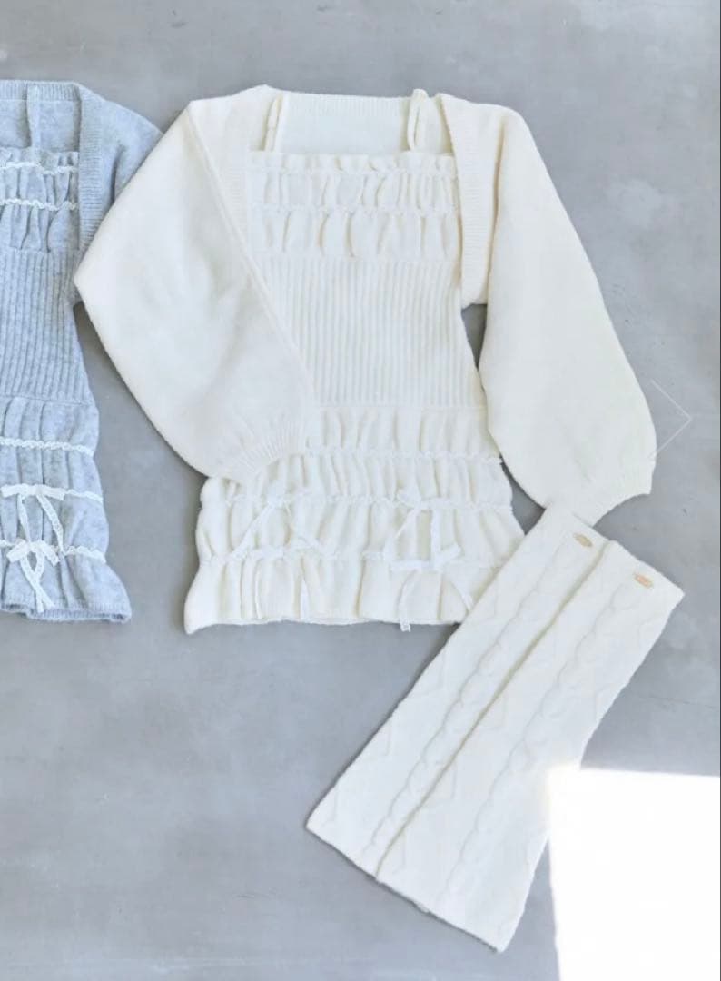 Rosé Muse　Scrunch cami o/p cardie set