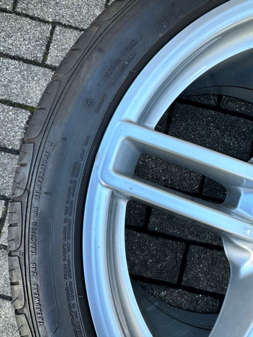 【バリ溝 N0 承認】ポルシェ 991 純正 19inグッドイヤーホイールセット