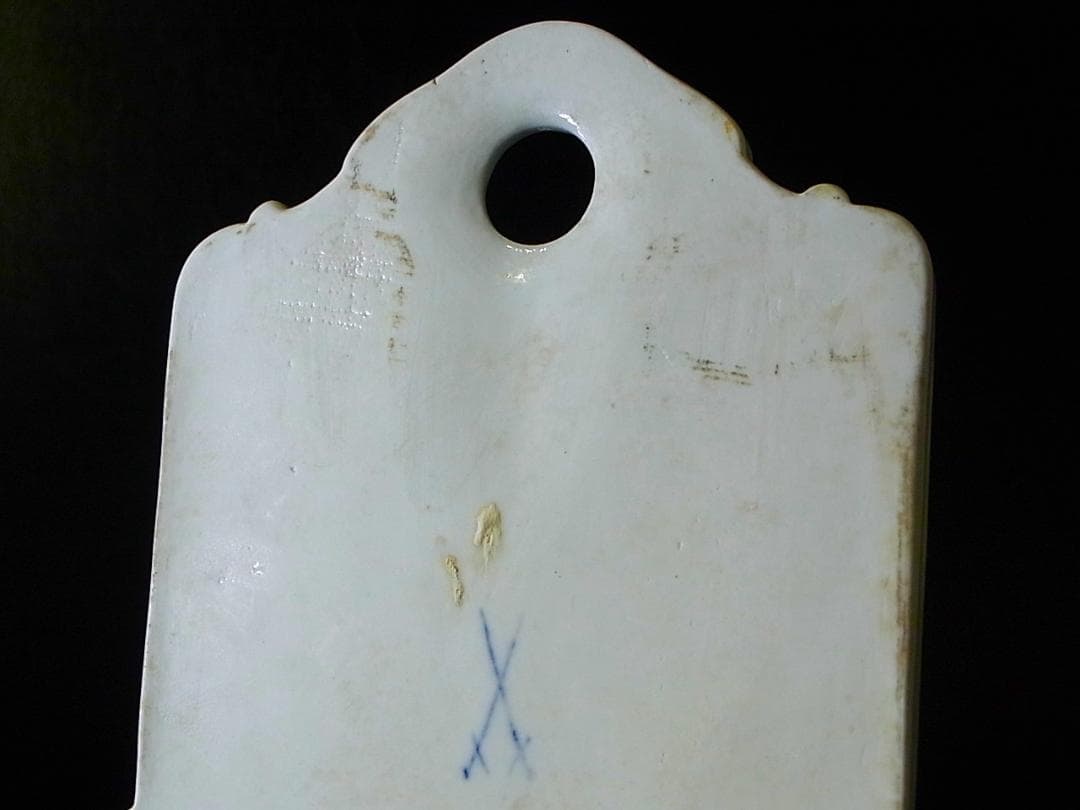 【 E877 】 真作保証品　19世紀初頭　オールドマイセン　花々文壁飾り