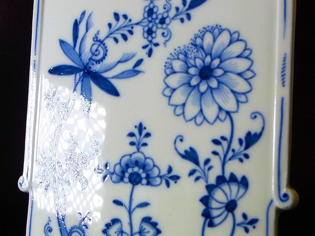 【 E877 】 真作保証品　19世紀初頭　オールドマイセン　花々文壁飾り