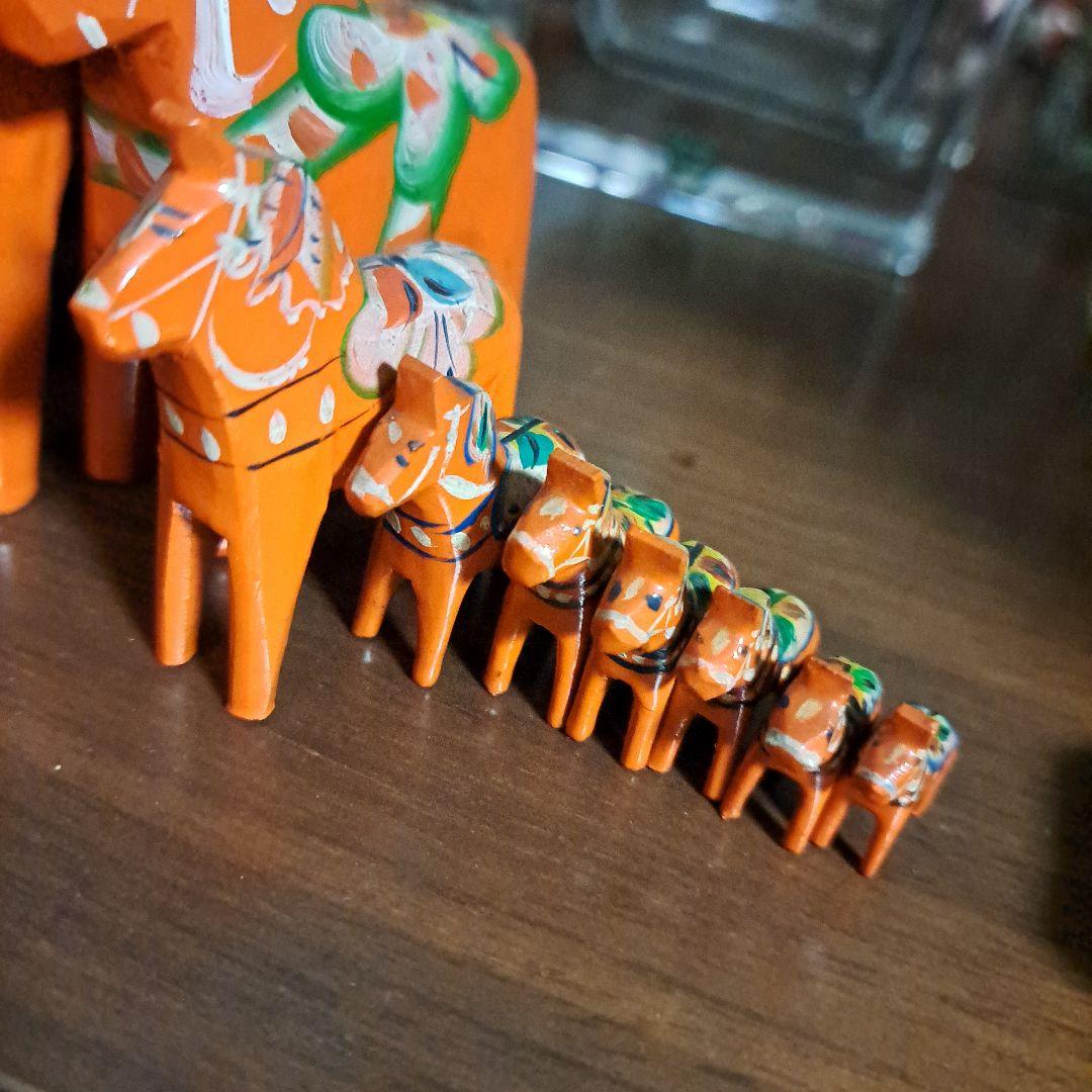 スウェーデン Nils Olsson ダーラナホース 13 体　馬　置物　土産