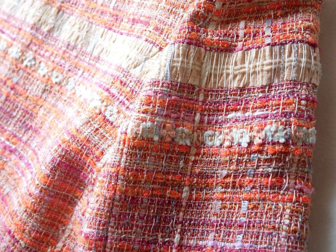 Reneルネ ツイード ノーカラージャケット