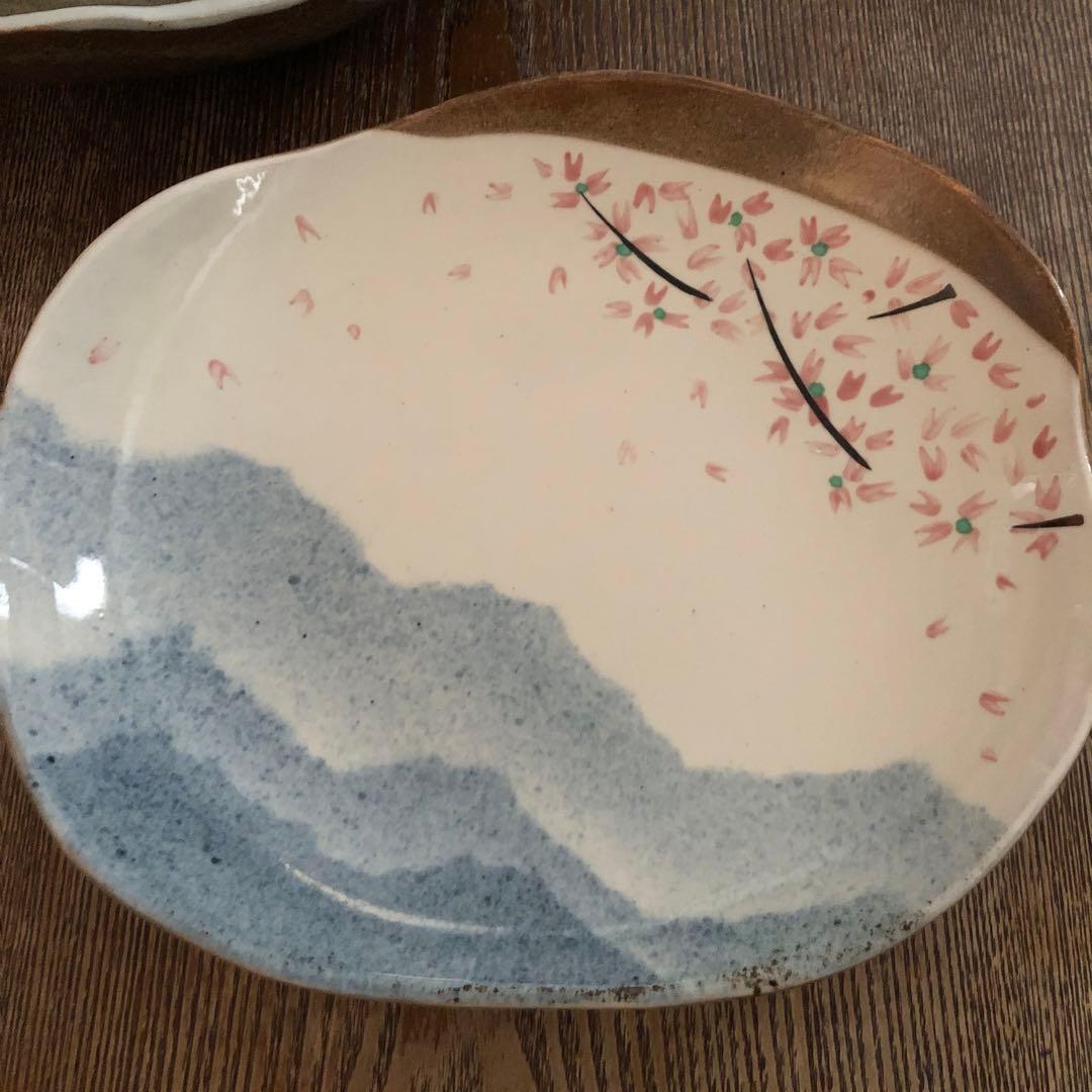 笠間焼　桜柄　食器