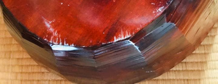 こね鉢職人手作り、栃の木こね鉢　会津漆塗り仕上げ