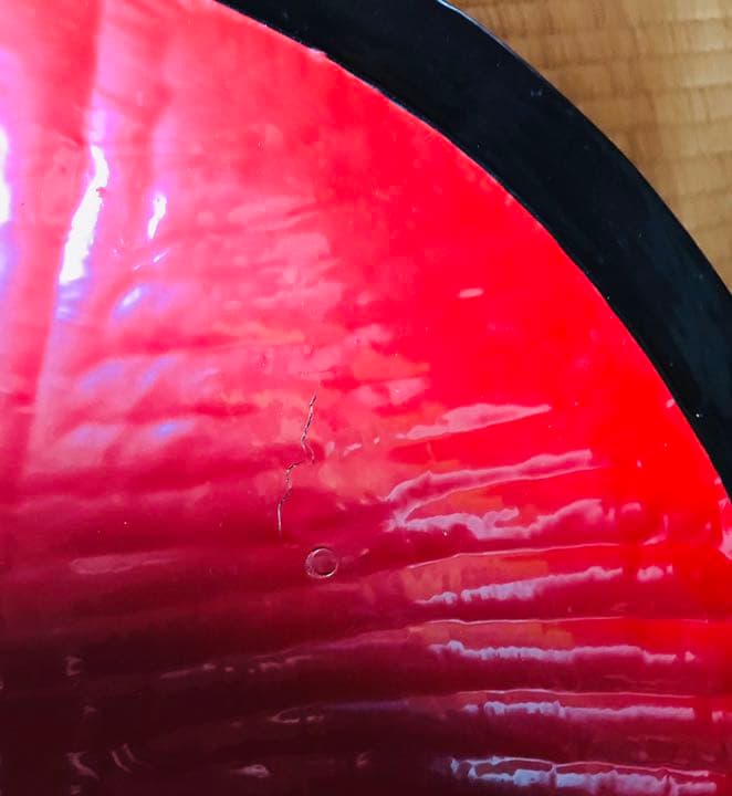 こね鉢職人手作り、栃の木こね鉢　会津漆塗り仕上げ