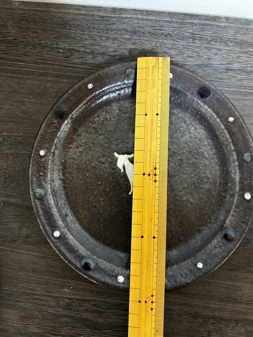 naonao0113様やちむん　古我知焼　ヒージャー　ヤギさんとドット柄