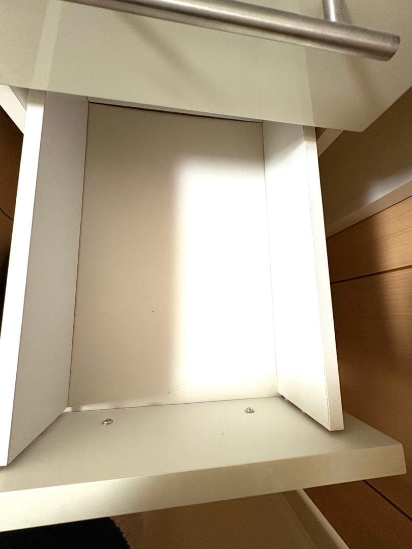 扉付き　引き出し　棚　ホワイト　7段　収納棚　隙間収納