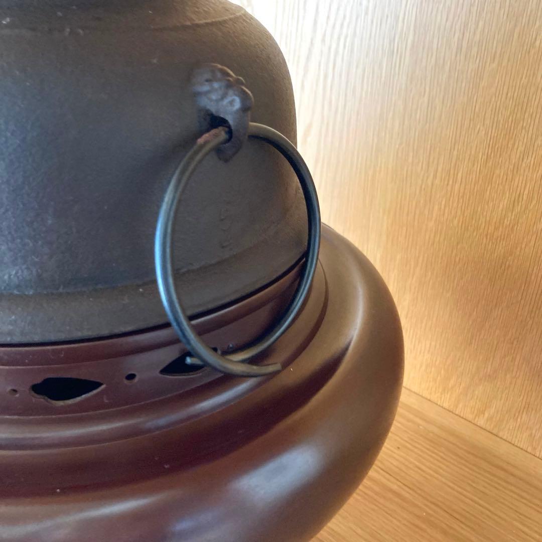 【茶道具】唐銅　朝鮮風炉　釜　一ノ瀬宗和　菊地正直