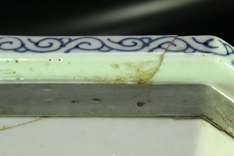 中国美術 青花 馬紋 八方器 高30cm 水屋鉢伝来 成化年製 款 K-A866