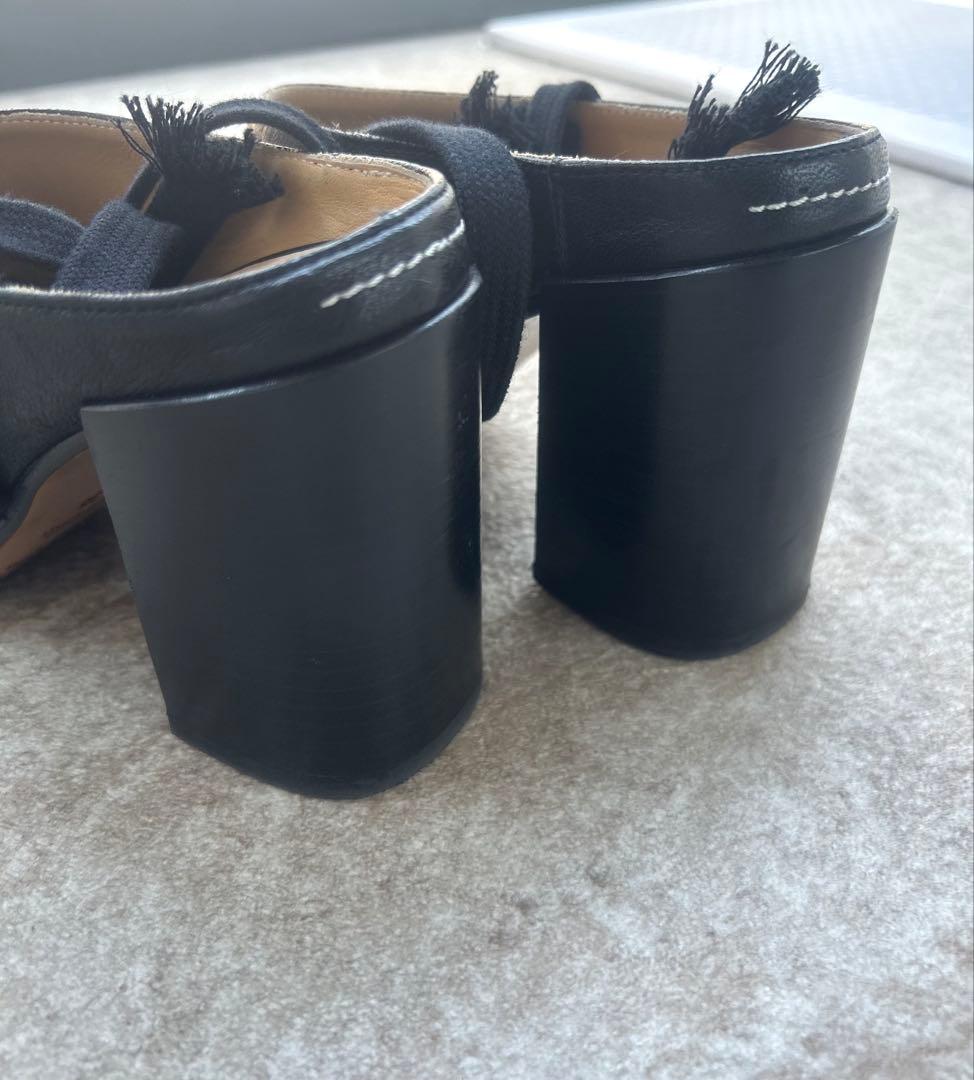 【美品】MM6 メゾンマルジェラ レザーレースアップサンダル　36サイズ