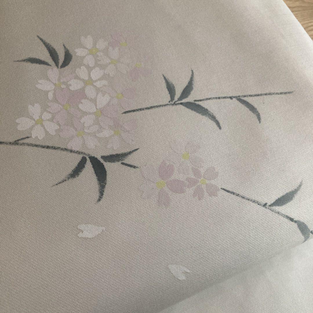 新品未使用　正絹　名古屋帯　桜　メジロ　ウグイス　枝花