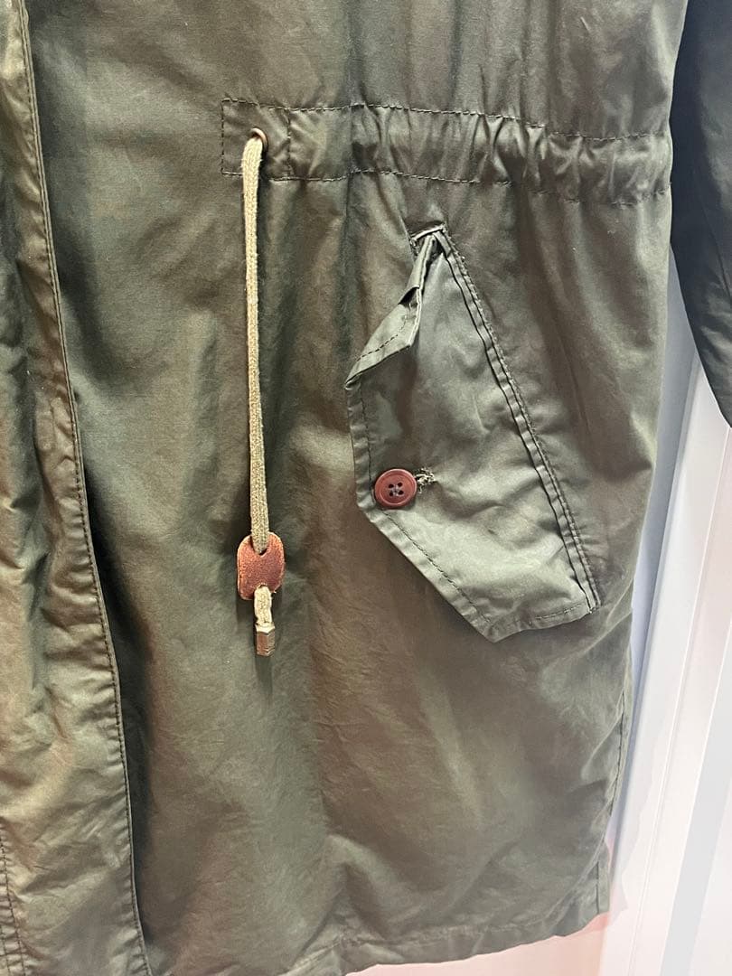 希少　英国製フレッドペリー　モッズコート　カーキ　　ワックス　背中ワッペン　刺繍