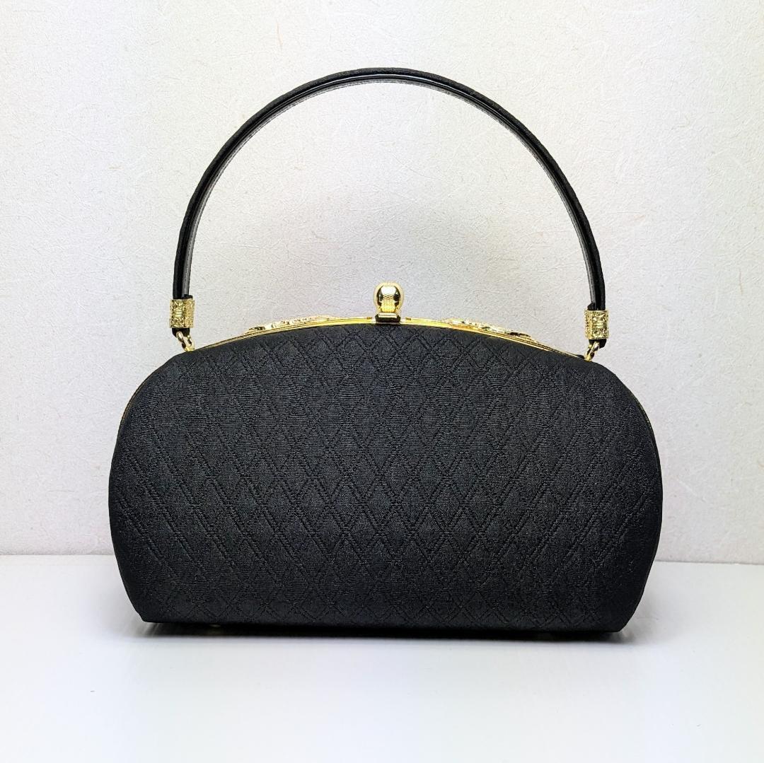 和装 草履バッグセット キルト 無地 フリーサイズ 黒 ブラック u96