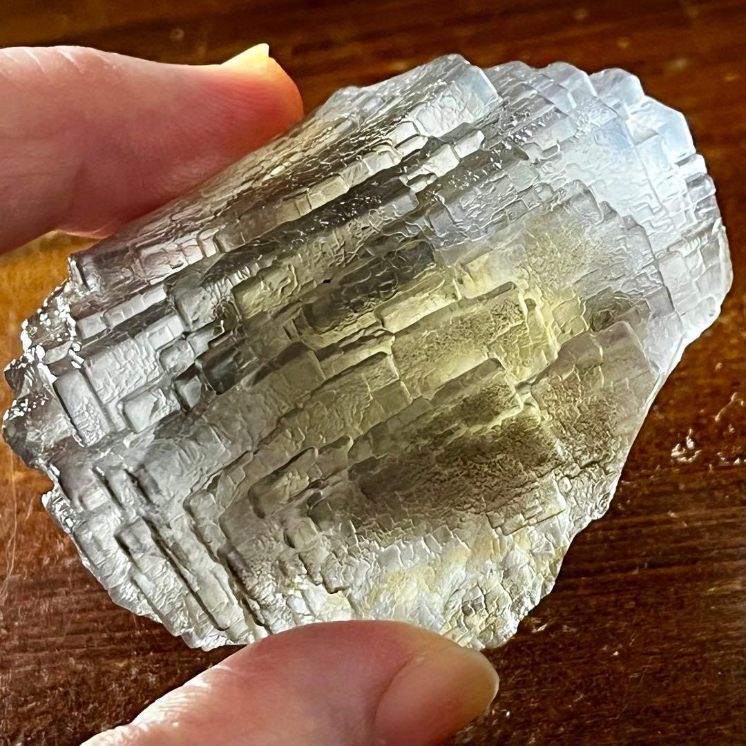 美品 フローライト ライトブルー 372.4ct 幾何学模様 蛍石 原石 鑑賞石