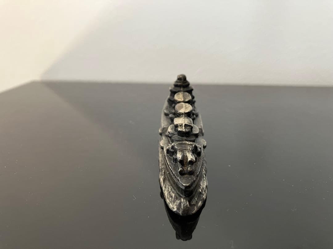 戦前　グリコ株式会社特製　軍艦文鎮