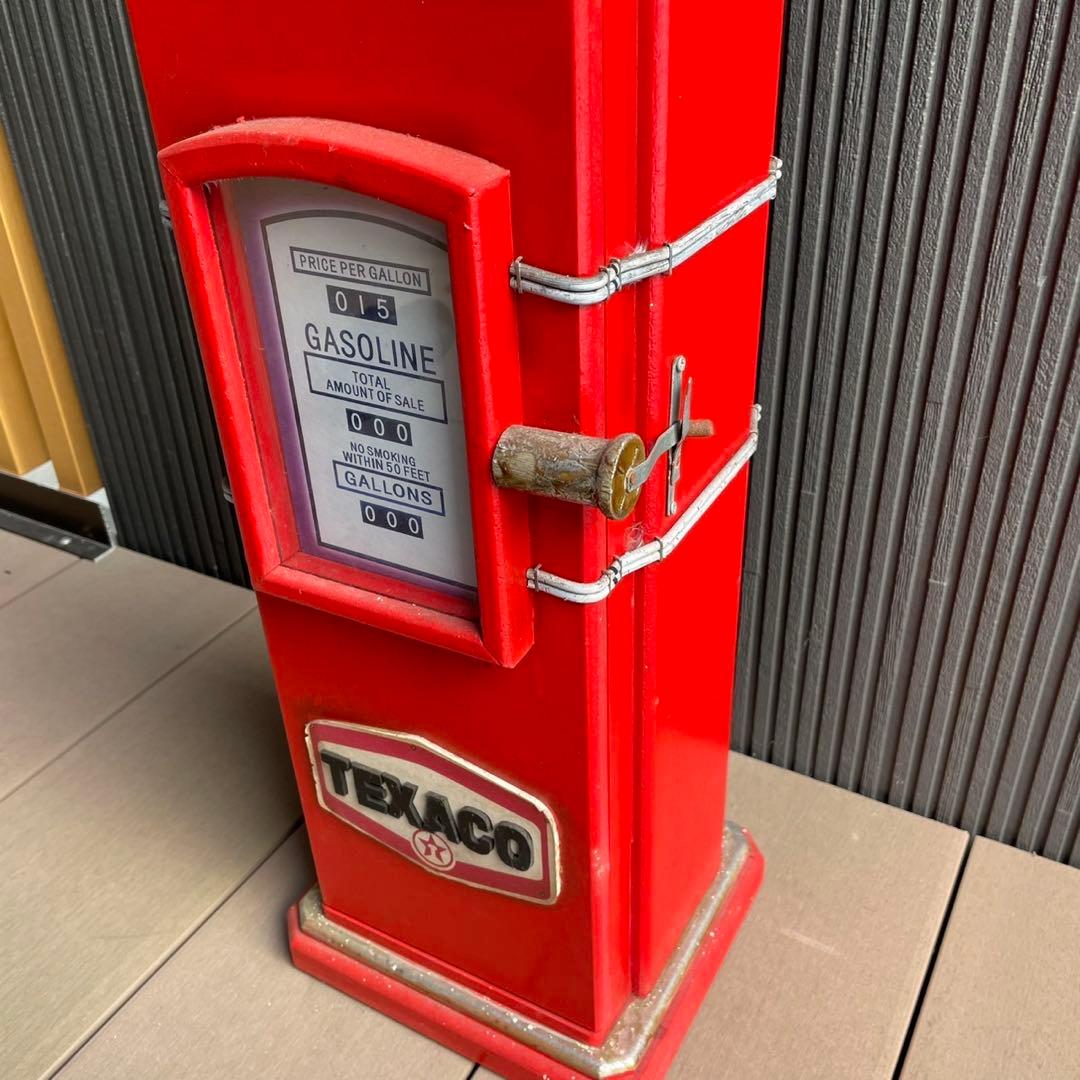 ガスポンプ マルチキャビネット アメカジ ガソリンスタンド型ディスプレイ 赤