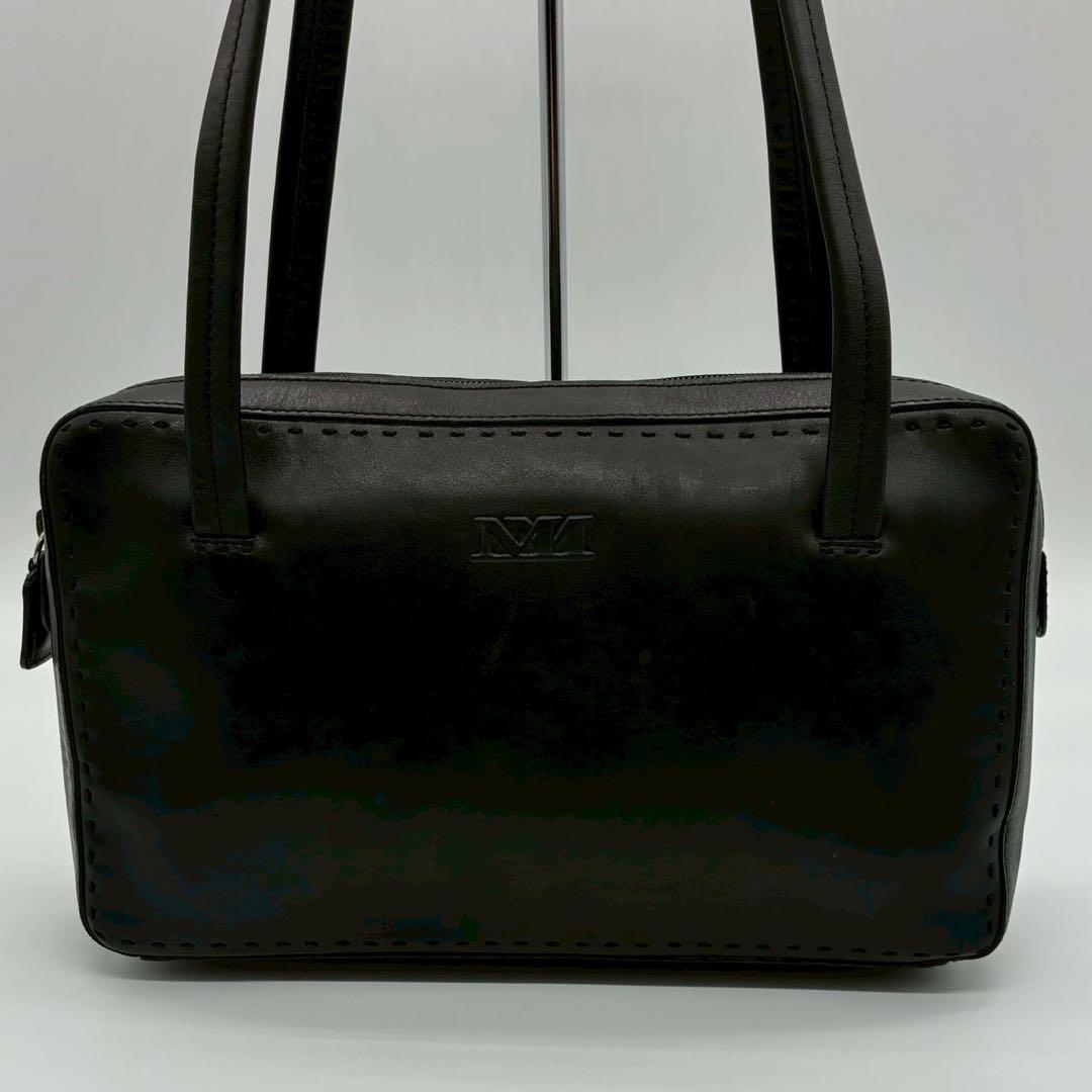 Max Mara マックスマーラ　オールレザー　ワンショルダー　本革　ブラック