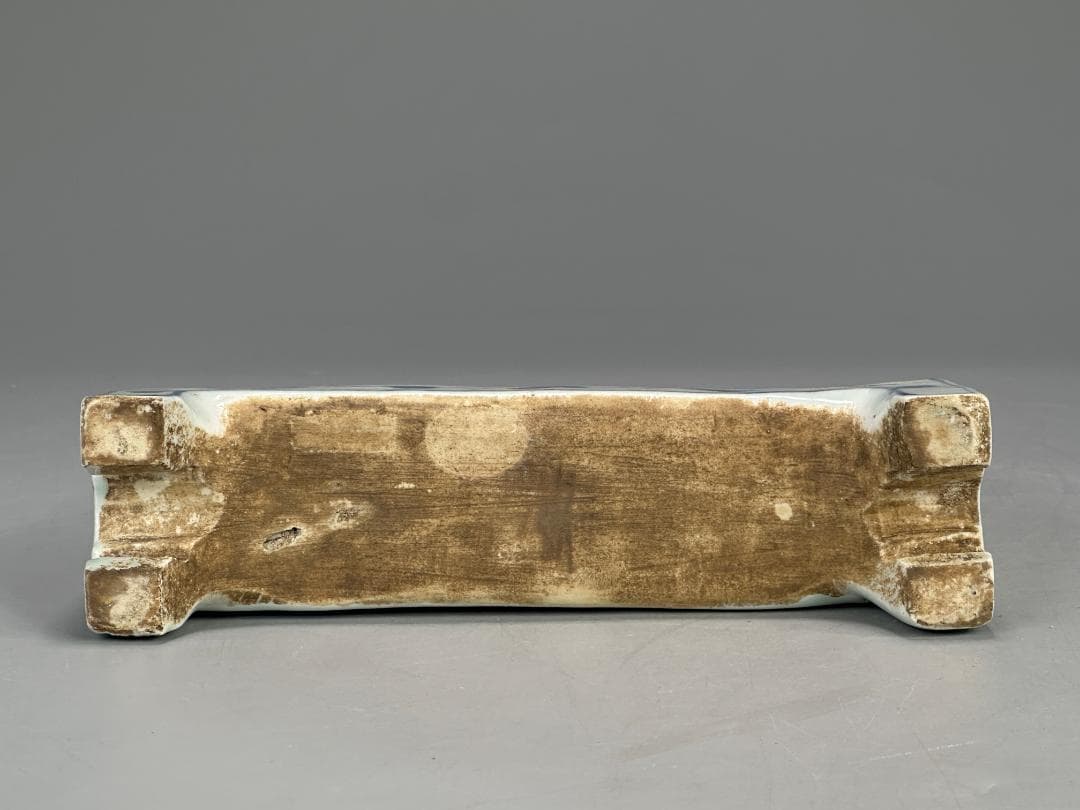 中国美術　明〜清時代　青花龍文硯屏　置物　時代　古物　唐物