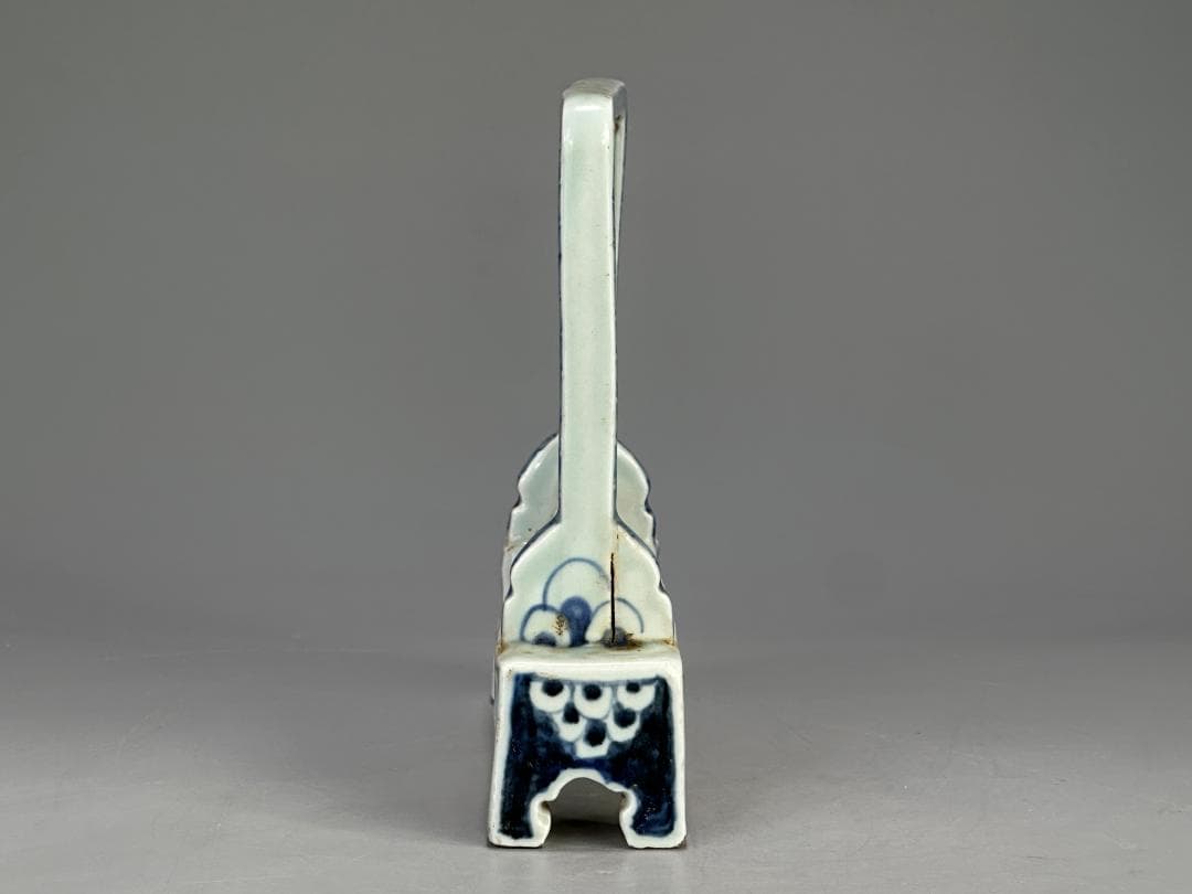 中国美術　明〜清時代　青花龍文硯屏　置物　時代　古物　唐物