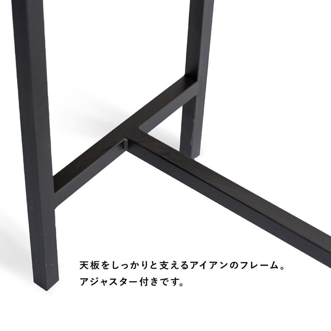 【ブルックリン家具】古材×ブラックスチール脚 カウンターテーブル W120