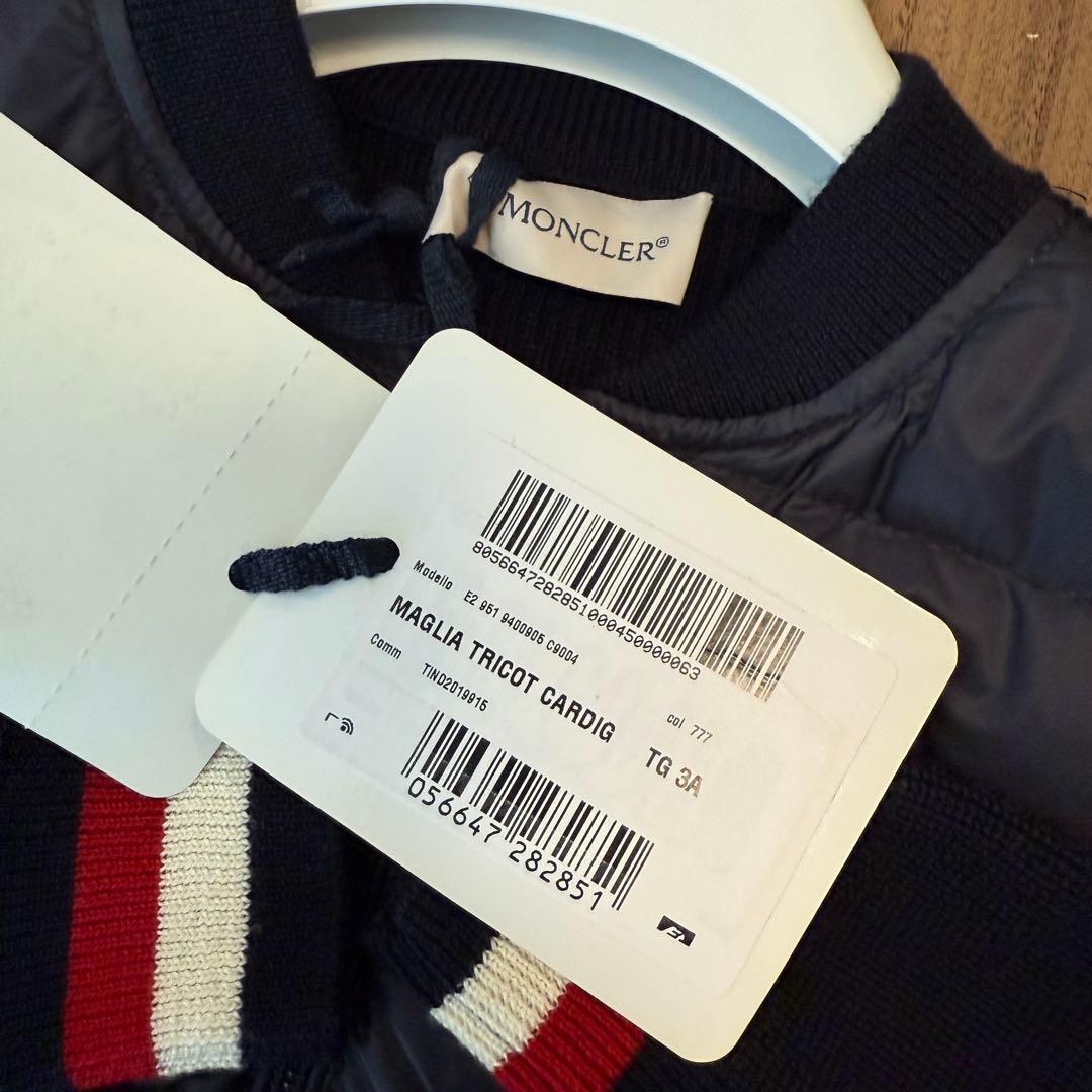 【新品未使用】MONCLER モンクレール　ニットカーディガン　ダウン　3ani