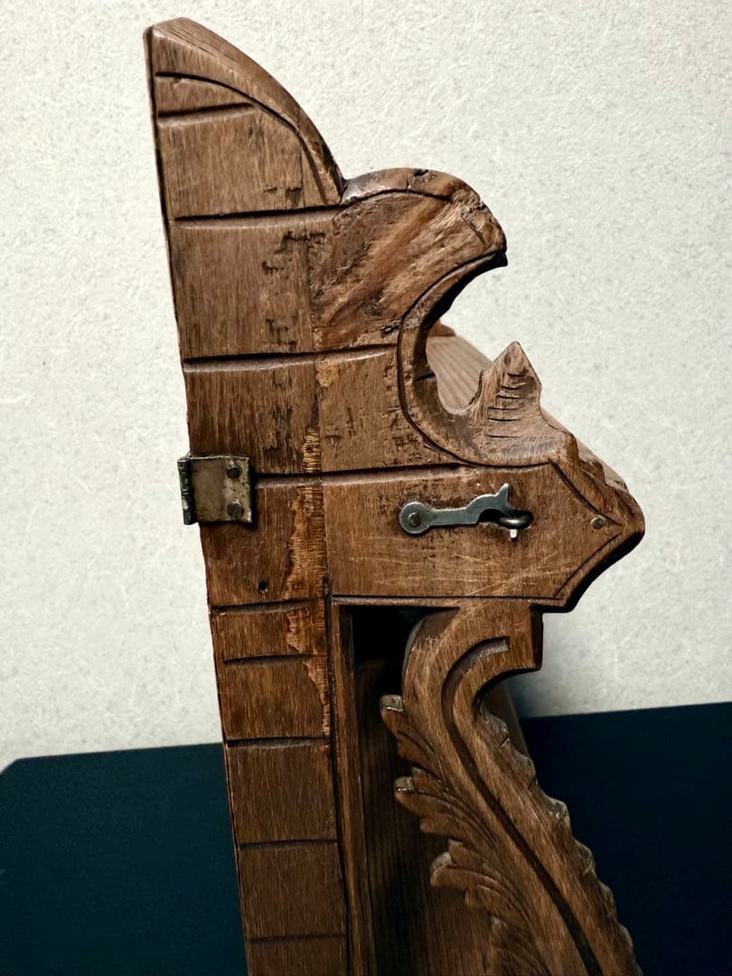 フランス　アンティーク　蚤の市　木棚　シェルフ　小棚　飾り棚