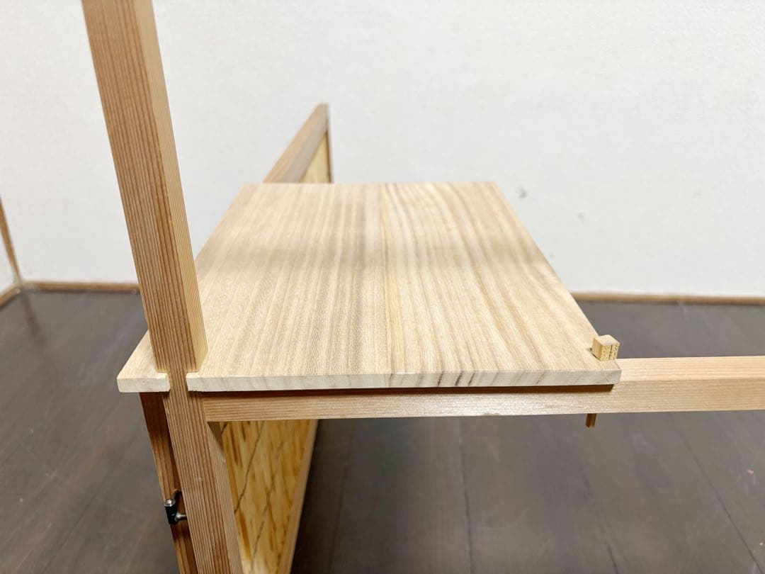 ほぼ未使用 茶道具 台目棚 有楽好写 (自在棚) 組み立式 元箱