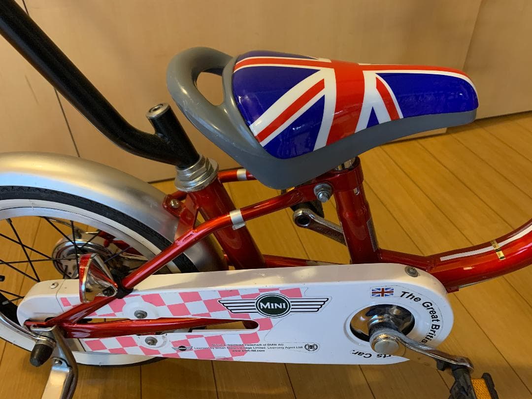 ミニ自転車１４インチ　手押し棒付き