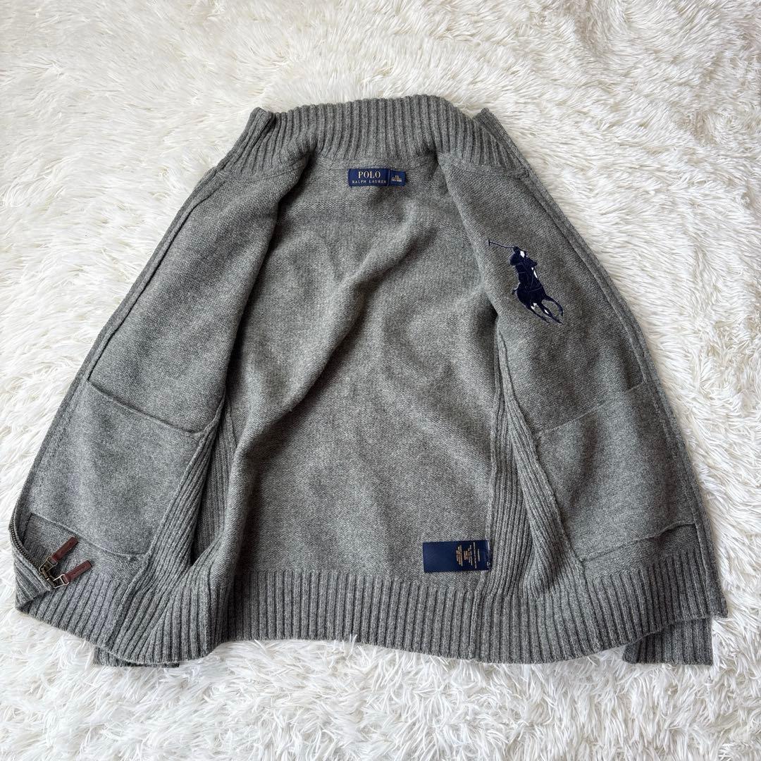 釣りきち☆美品☆ポロラルフローレン ドライバーズニット ビッグポニー