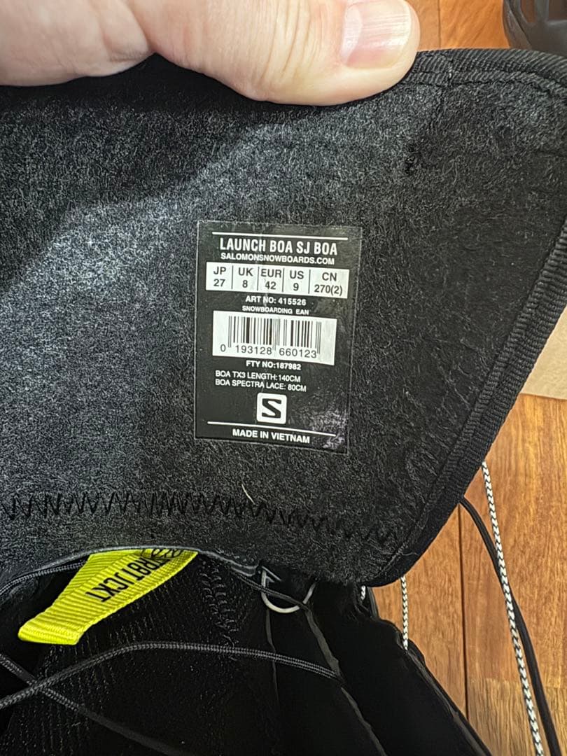 Salomon Launch BOA SJ BOA 27.0cm ブラック