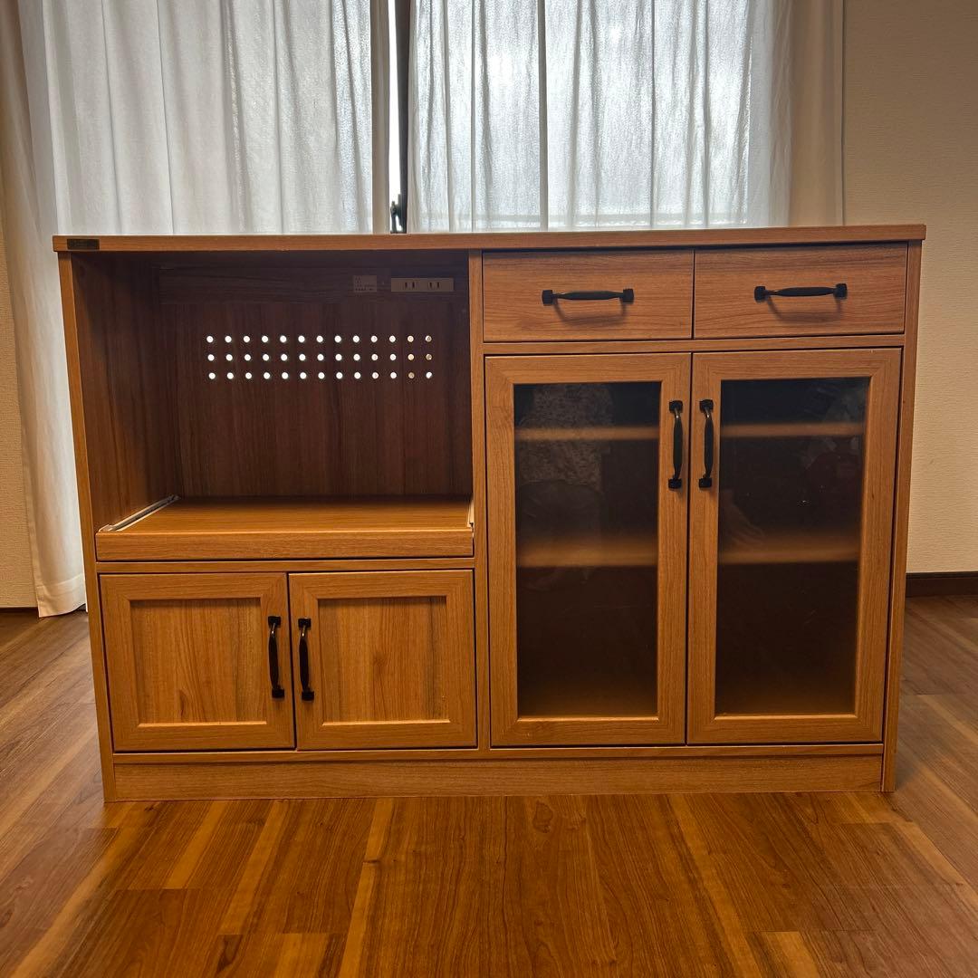 食器棚キッチンカウンター 幅118cmタイプ　LUFFY/レンジ台　SESAME