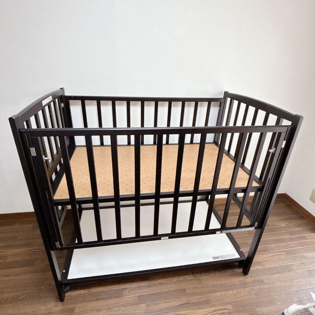 こんにゃく！ヤマサキ　ハイタイプ　ベビーベッド　ツーオープン　日本製