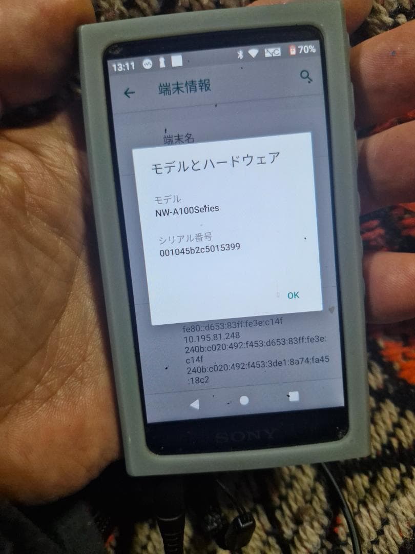 【美品】SONY NW-A105HN（専用イヤホン付き）