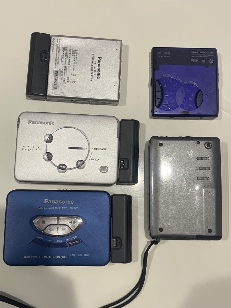Panasonic, sharp, Sony のMDカセットプレイヤー　ジャンク