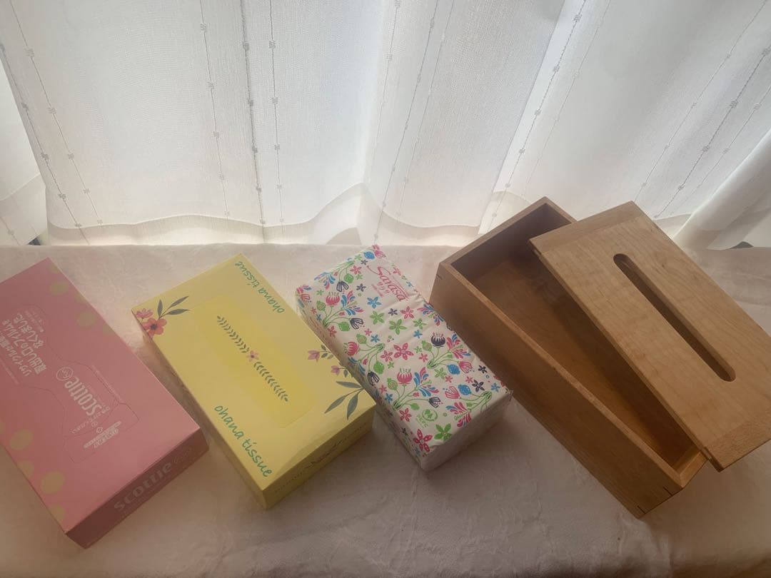 【MUKU】職人限定製作✨高級木材・楓✨木製ティッシュボックス ①