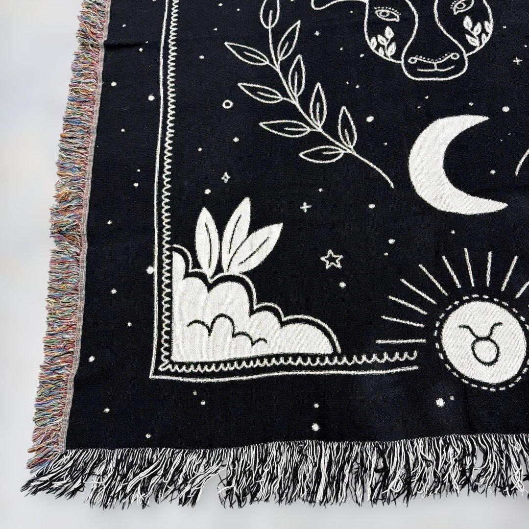 牛　マルチカバー　ソファカバー　ヴィンテージラグ　160x134