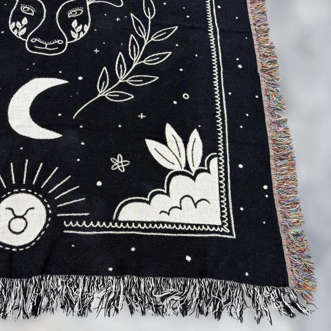 牛　マルチカバー　ソファカバー　ヴィンテージラグ　160x134