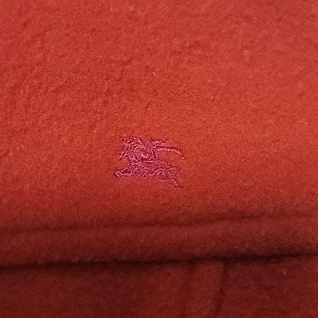 バーバリーブルーレーベル　フーデットコート ノバチェック　ホース刺繍　レザー