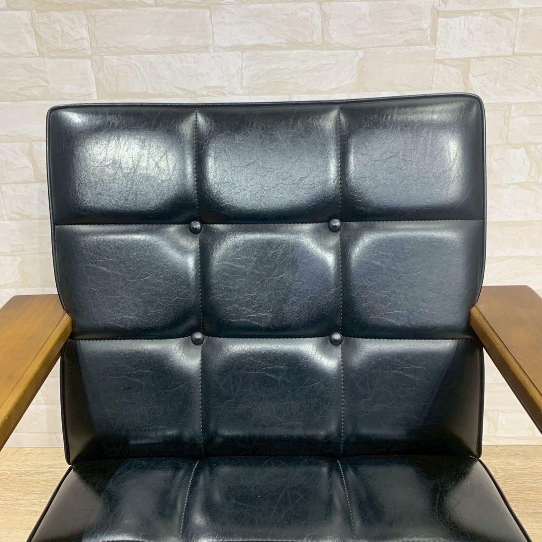 カリモク Kチェア レトロ ヴィンテージ 1シーター シングルソファ ソファ②