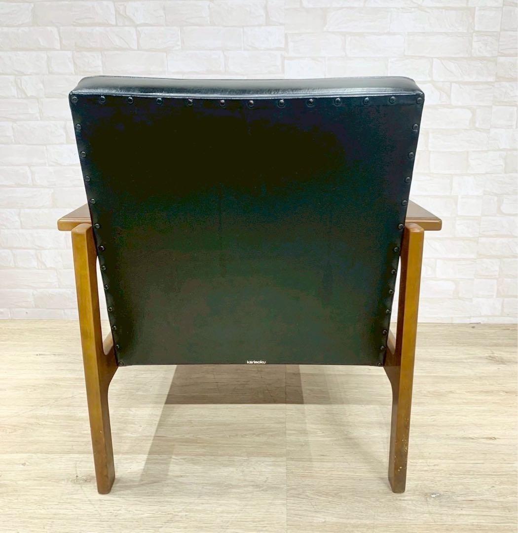 カリモク Kチェア レトロ ヴィンテージ 1シーター シングルソファ ソファ②