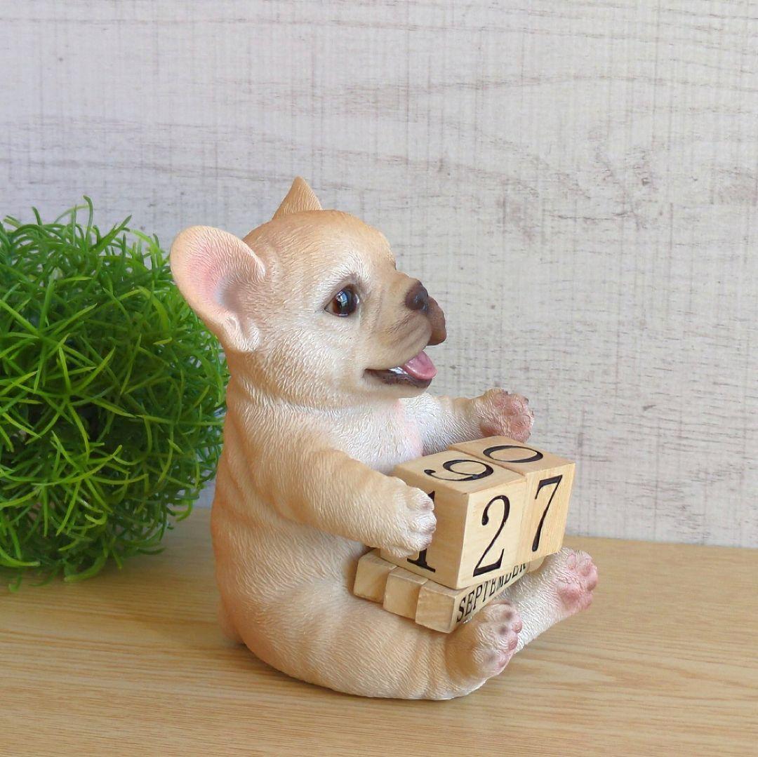 置物カレンダー】フレンチブルドッグ★犬グッズ卓上 置物 玄関オブジェ雑貨ウービア