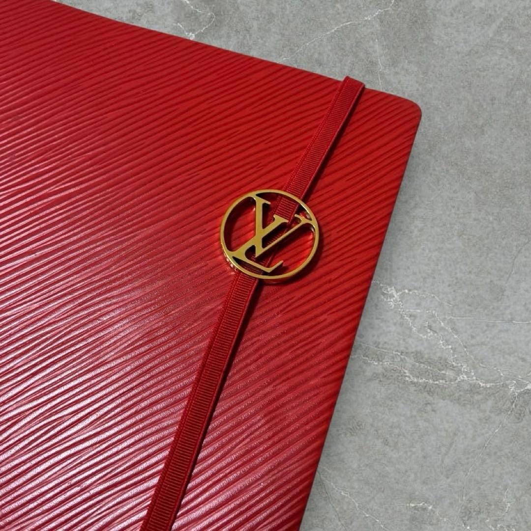 ノート・メモ帳 Louis Vuitton epileather handnote red