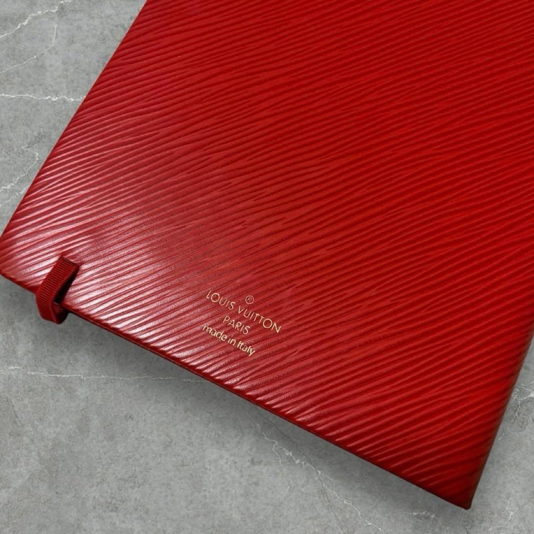 ノート・メモ帳 Louis Vuitton epileather handnote red
