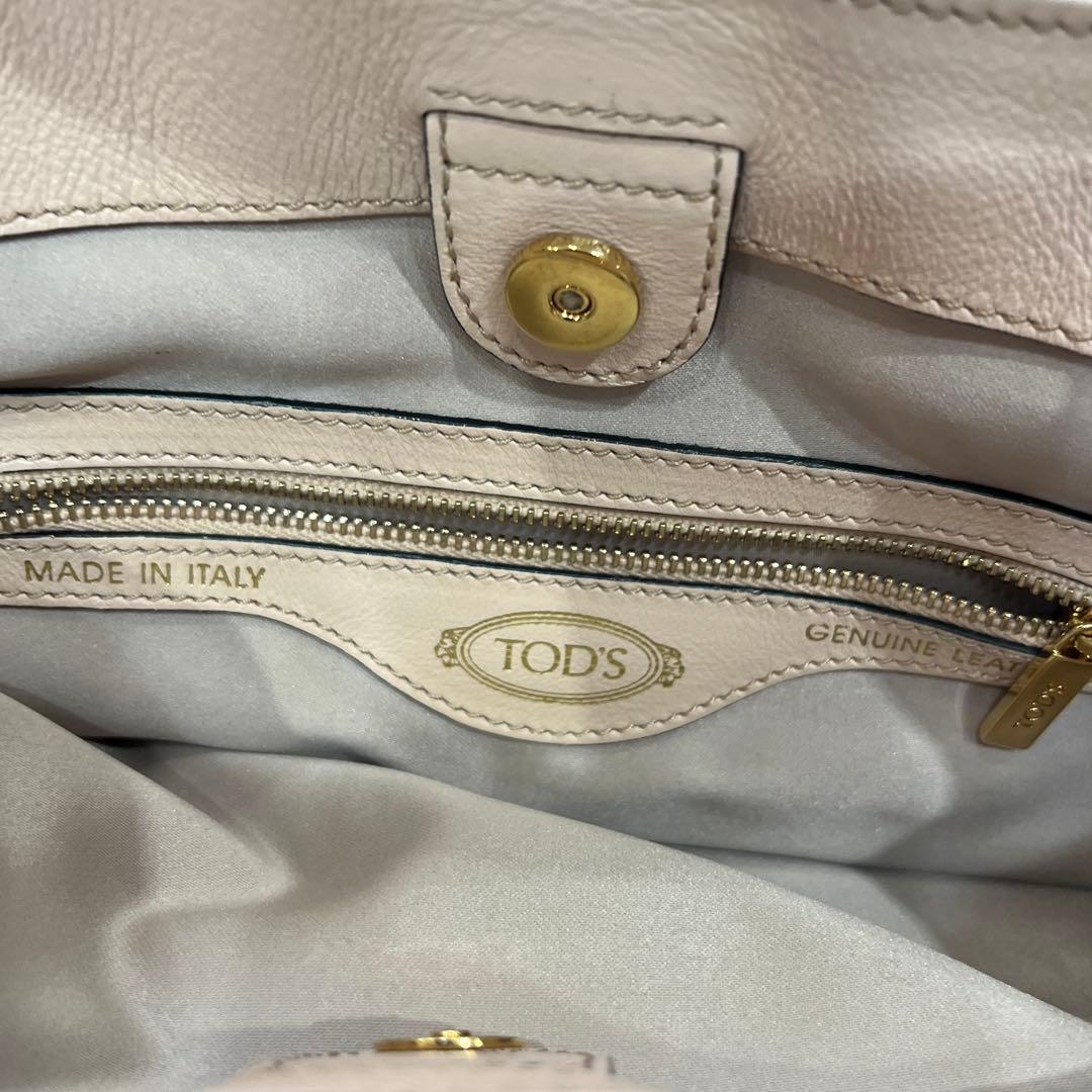 TOD'S ネイビー レザー トートバッグ