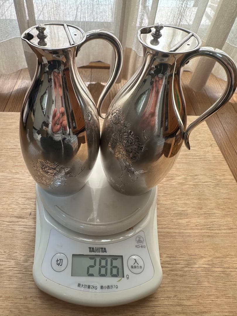 最終値下げ‼️‼️純銀製酒器徳利一対