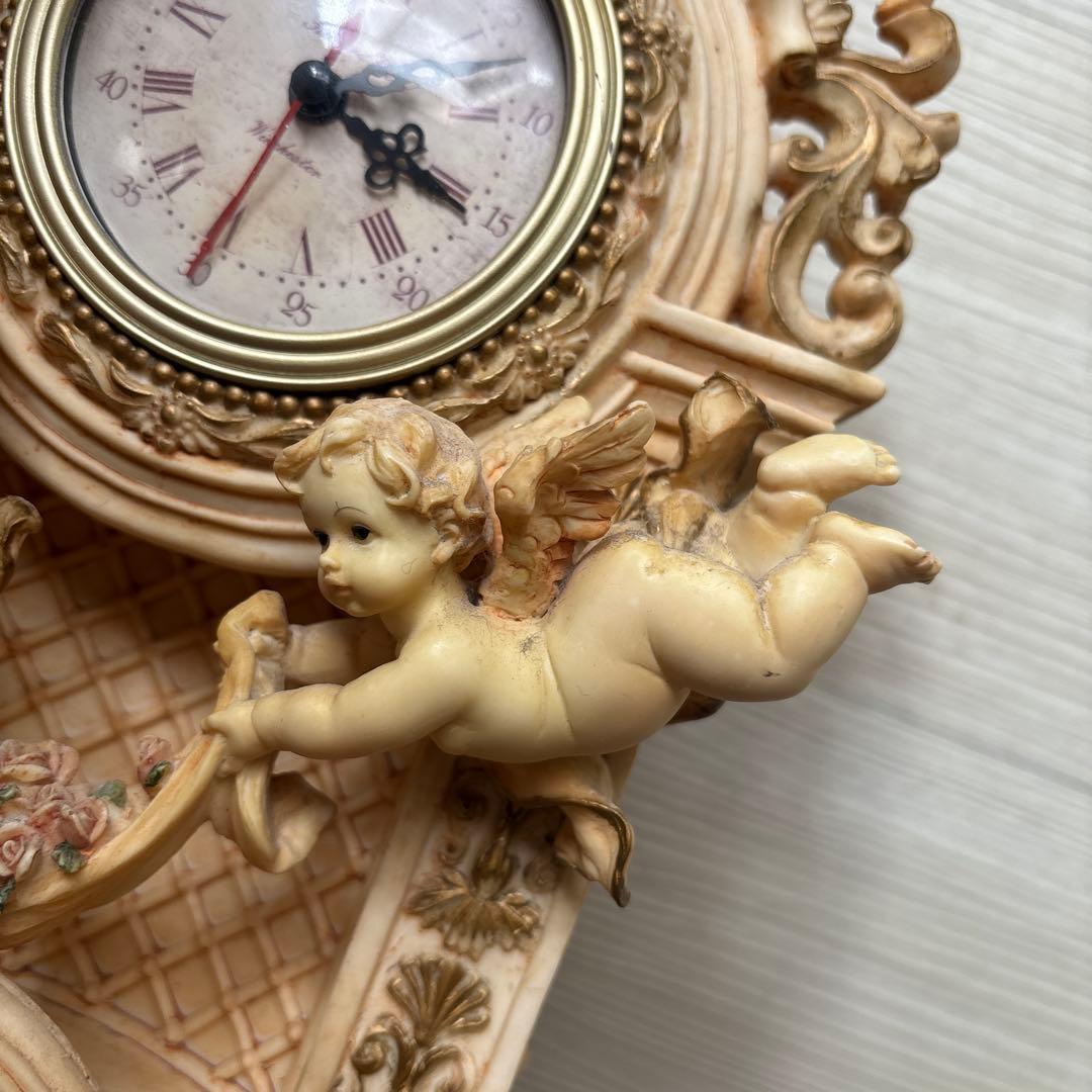 バロックスタイル 置時計 天使の彫刻 ジャンク品