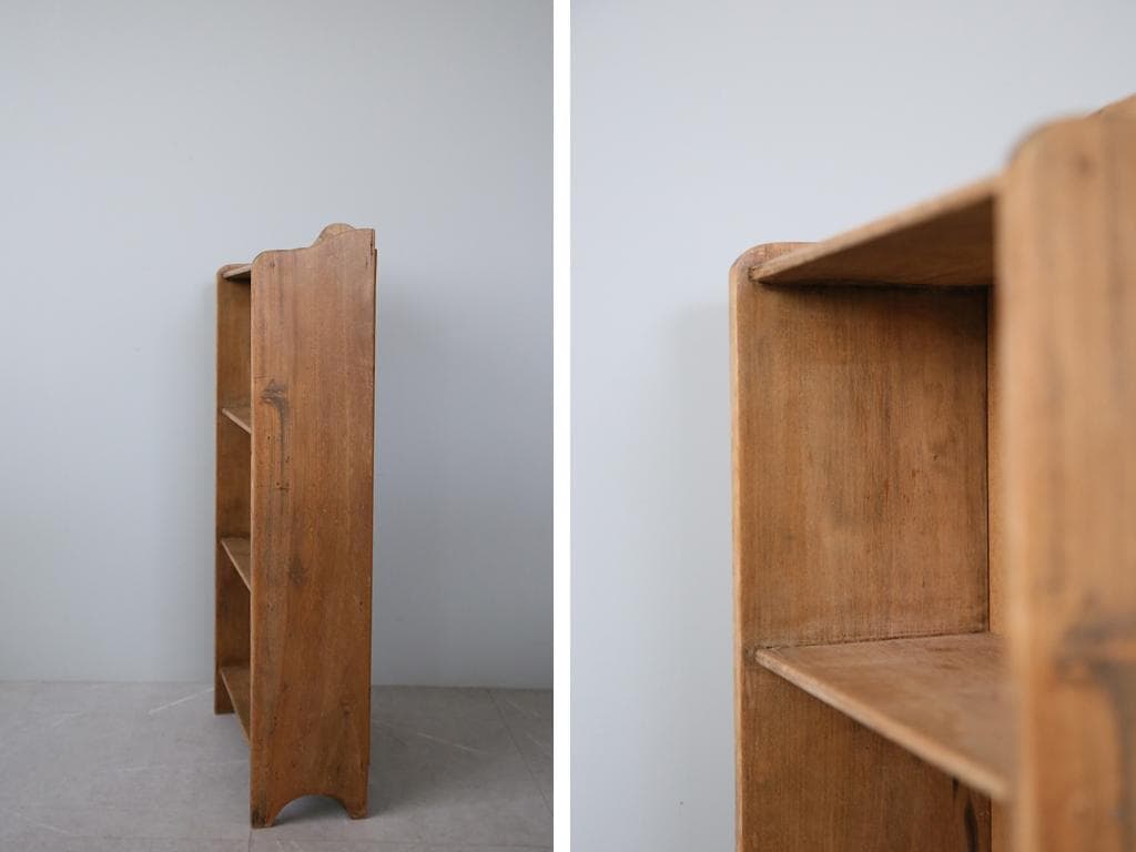 英国アンティーク木製ブックシェルフ/本棚/飾り棚/ラック/テーブル(88-110