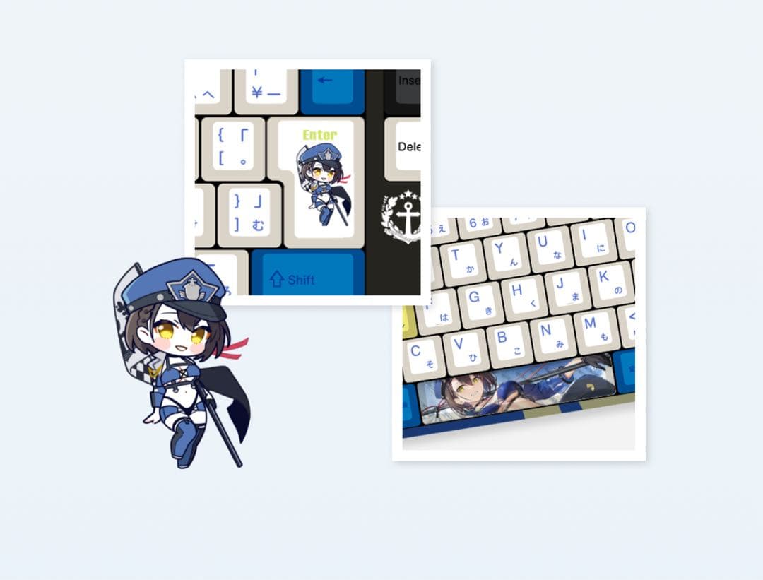 アズレン×ふもコレ ボルチモアモデル キーボード デイジー軸VARMILO