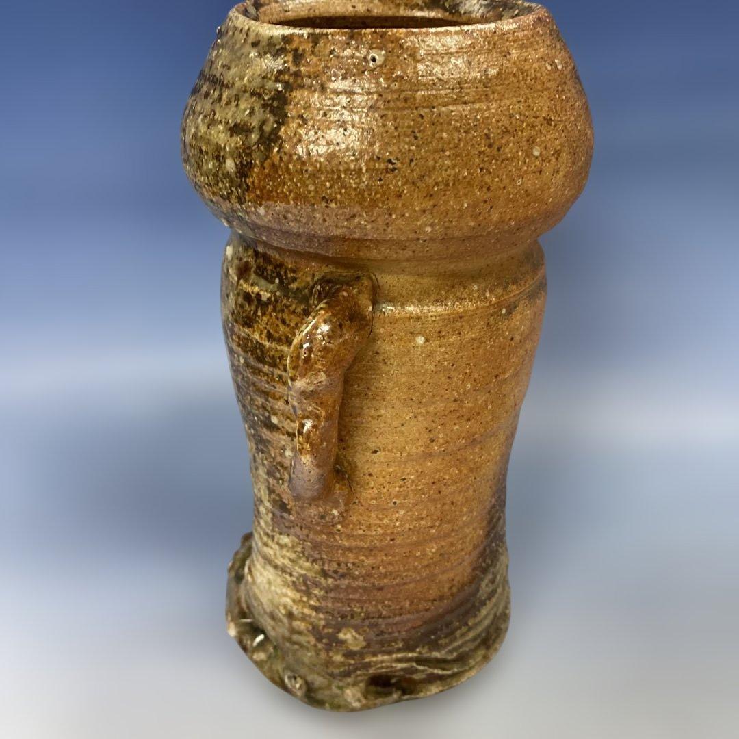 志賀楽焼　花入　共箱　宗陶窯